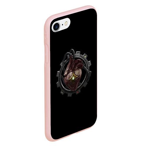 Чехол iPhone 7/8 матовый Сердце механикус стимпанк / 3D-Светло-розовый – фото 2