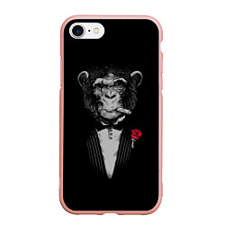 Чехол iPhone 7/8 матовый Monkey business, цвет: 3D-светло-розовый