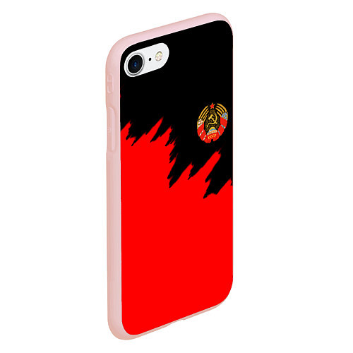 Чехол iPhone 7/8 матовый СССР красный стиль силы / 3D-Светло-розовый – фото 2
