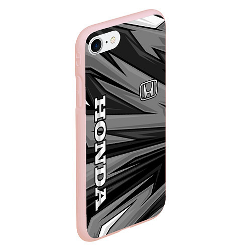Чехол iPhone 7/8 матовый Honda - монохромный спортивный / 3D-Светло-розовый – фото 2