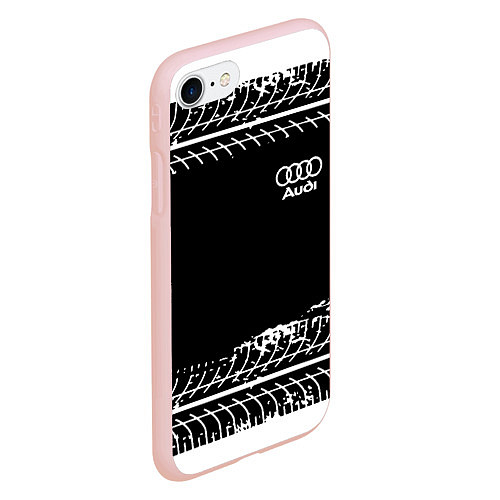 Чехол iPhone 7/8 матовый Audi sportcolor / 3D-Светло-розовый – фото 2