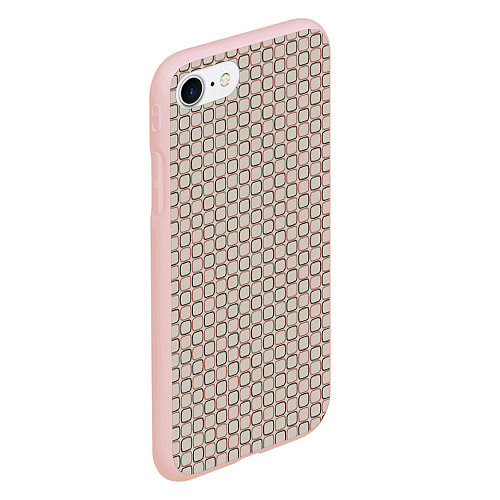Чехол iPhone 7/8 матовый В клетку стиль 60-х / 3D-Светло-розовый – фото 2
