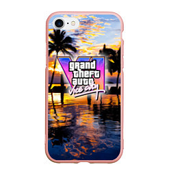 Чехол iPhone 7/8 матовый Grand theft auto 6 vice city