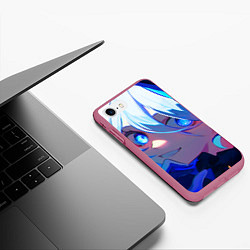 Чехол iPhone 7/8 матовый Геншин Импакт Фурина, цвет: 3D-малиновый — фото 2