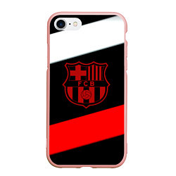 Чехол iPhone 7/8 матовый Barcelona stripes sport, цвет: 3D-светло-розовый