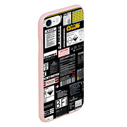 Чехол iPhone 7/8 матовый Инженерные шильдики, цвет: 3D-светло-розовый — фото 2