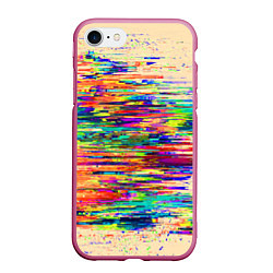 Чехол iPhone 7/8 матовый Разноцветный глитч