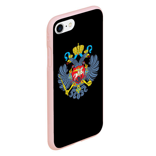 Чехол iPhone 7/8 матовый Имперская символика России / 3D-Светло-розовый – фото 2