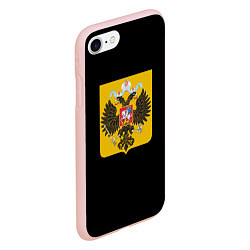 Чехол iPhone 7/8 матовый Патриотическая символика герб России, цвет: 3D-светло-розовый — фото 2