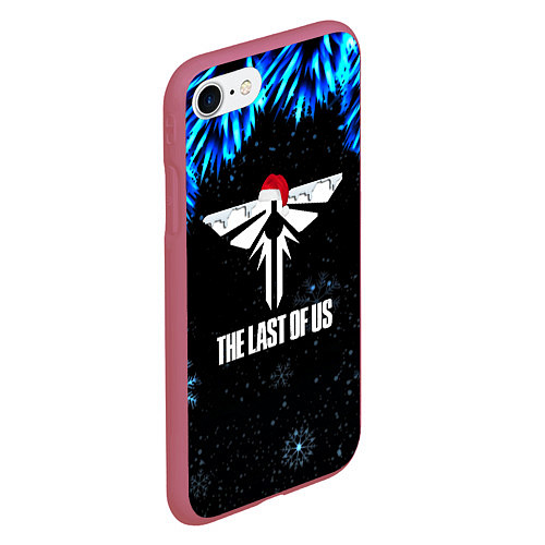 Чехол iPhone 7/8 матовый The last of us happy winter / 3D-Малиновый – фото 2