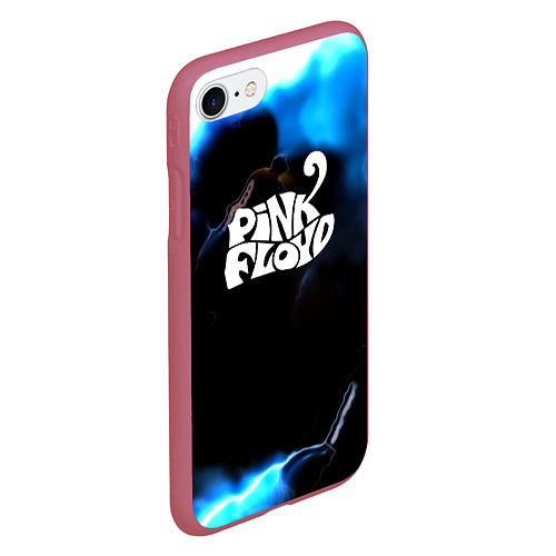 Чехол iPhone 7/8 матовый Pink floyd абстракт бенд / 3D-Малиновый – фото 2