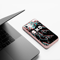 Чехол iPhone 7/8 матовый Love death & robots strom, цвет: 3D-светло-розовый — фото 2