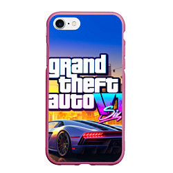 Чехол iPhone 7/8 матовый Grand theft auto 6 street vice city