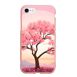 Чехол iPhone 7/8 матовый Вишневое дерево в полном цвету