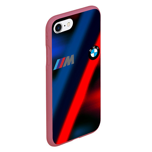 Чехол iPhone 7/8 матовый BMW sport абстракция / 3D-Малиновый – фото 2