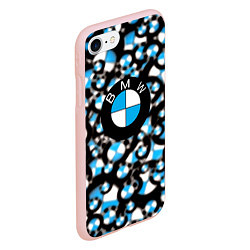 Чехол iPhone 7/8 матовый BMW sportlogo, цвет: 3D-светло-розовый — фото 2