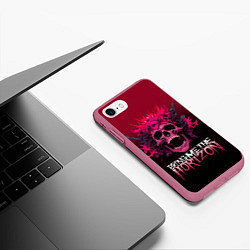 Чехол iPhone 7/8 матовый Bring Me the Horizon - rock band, цвет: 3D-малиновый — фото 2