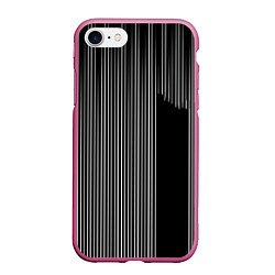 Чехол iPhone 7/8 матовый Visual zebra stripes, цвет: 3D-малиновый