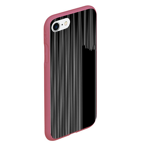 Чехол iPhone 7/8 матовый Visual zebra stripes / 3D-Малиновый – фото 2
