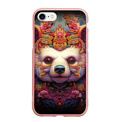 Чехол iPhone 7/8 матовый Медведь мифический, цвет: 3D-светло-розовый
