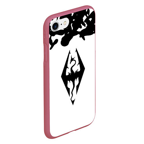 Чехол iPhone 7/8 матовый The Elder Scrolls Online black / 3D-Малиновый – фото 2