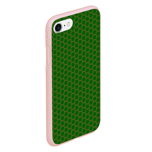 Чехол iPhone 7/8 матовый Сетка из шестигранника / 3D-Светло-розовый – фото 2