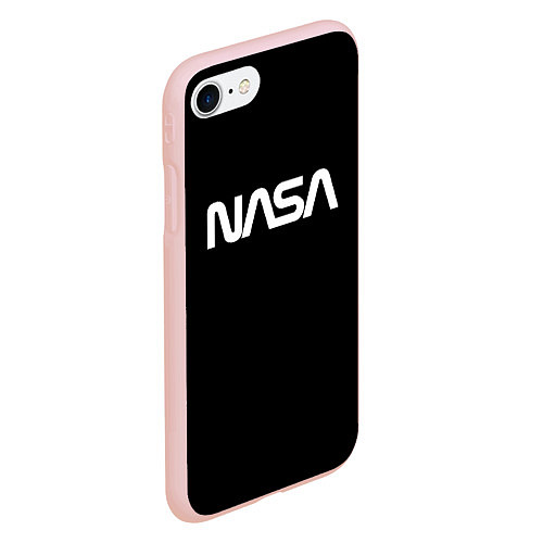 Чехол iPhone 7/8 матовый NASA space logo / 3D-Светло-розовый – фото 2