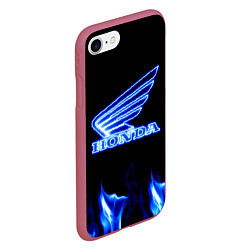 Чехол iPhone 7/8 матовый Honda neon, цвет: 3D-малиновый — фото 2