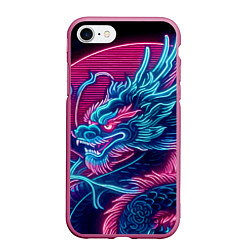 Чехол iPhone 7/8 матовый Свирепый японский дракон - ирезуми