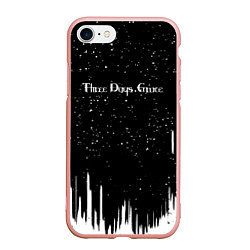 Чехол iPhone 7/8 матовый Three days grace rock band, цвет: 3D-светло-розовый
