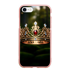 Чехол iPhone 7/8 матовый Королевская корона узорная