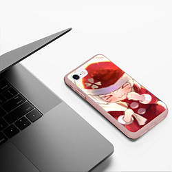 Чехол iPhone 7/8 матовый Genshin Impact Кли NY, цвет: 3D-светло-розовый — фото 2