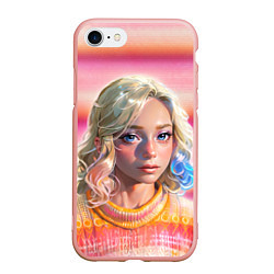 Чехол iPhone 7/8 матовый Энид Синклер - арт и текстура розового свитера