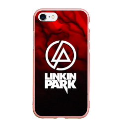 Чехол iPhone 7/8 матовый Linkin park strom честер, цвет: 3D-светло-розовый