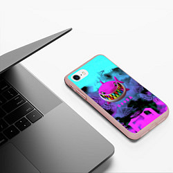 Чехол iPhone 7/8 матовый 6ix9ine neon, цвет: 3D-светло-розовый — фото 2