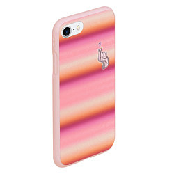 Чехол iPhone 7/8 матовый Рука-Вещь: текстура свитера Энид из сериала Уэнсде, цвет: 3D-светло-розовый — фото 2