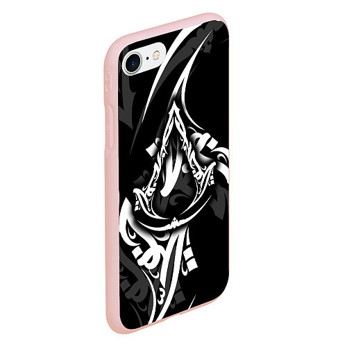 Чехол iPhone 7/8 матовый Assassins Creed: Mirage - каллиграфия / 3D-Светло-розовый – фото 2