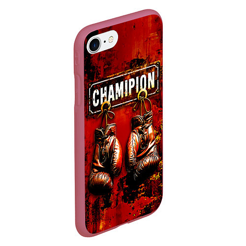 Чехол iPhone 7/8 матовый Champion boxing / 3D-Малиновый – фото 2