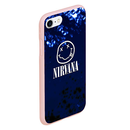 Чехол iPhone 7/8 матовый Nirvana рок краски / 3D-Светло-розовый – фото 2