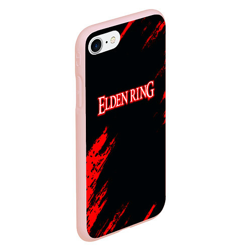 Чехол iPhone 7/8 матовый Elden ring краски текстура / 3D-Светло-розовый – фото 2