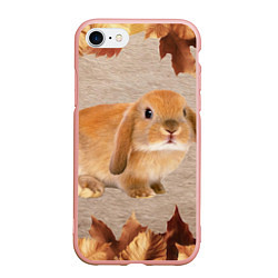 Чехол iPhone 7/8 матовый Рыжий кролик, цвет: 3D-светло-розовый