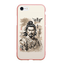 Чехол iPhone 7/8 матовый Vintage samurai, цвет: 3D-светло-розовый