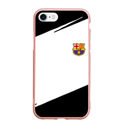 Чехол iPhone 7/8 матовый Barcelona краски чёрные спорт, цвет: 3D-светло-розовый