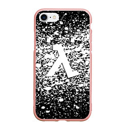 Чехол iPhone 7/8 матовый Half life splash white, цвет: 3D-светло-розовый