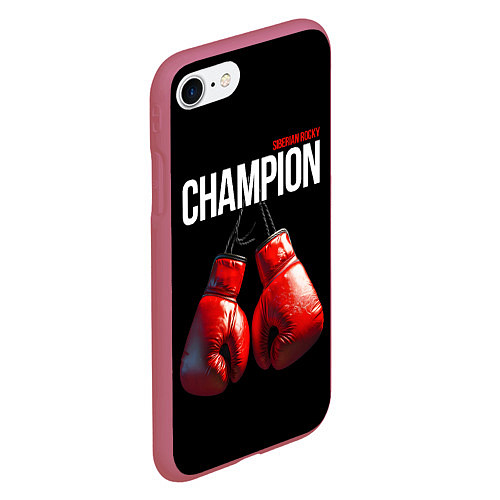 Чехол iPhone 7/8 матовый Siberian Rocky Champion / 3D-Малиновый – фото 2