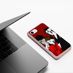 Чехол iPhone 7/8 матовый Самурай Чамплу - трио, цвет: 3D-светло-розовый — фото 2