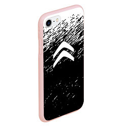 Чехол iPhone 7/8 матовый Citroen краски тектсура, цвет: 3D-светло-розовый — фото 2