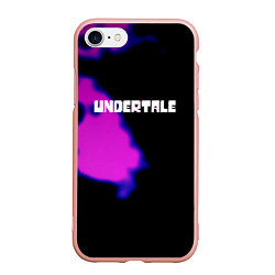 Чехол iPhone 7/8 матовый Undertale neon splash, цвет: 3D-светло-розовый