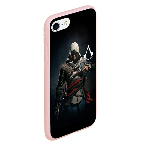 Чехол iPhone 7/8 матовый Эдвард Кенуей Assassins black flag / 3D-Светло-розовый – фото 2