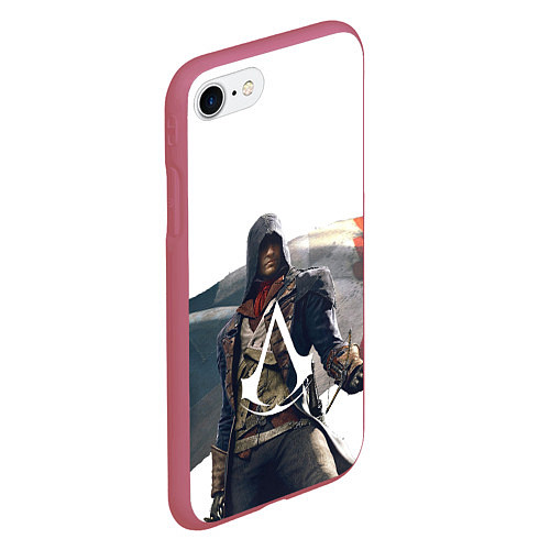 Чехол iPhone 7/8 матовый Французская революция Assassins / 3D-Малиновый – фото 2
